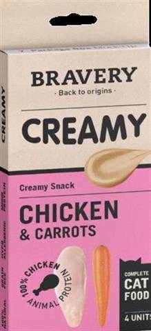 BRAVERY CAT CREAMY  56G CHICKEN & CARROTS