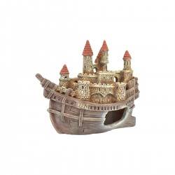 TN Dekoracja akwarystyczna zamek na wraku 17cm