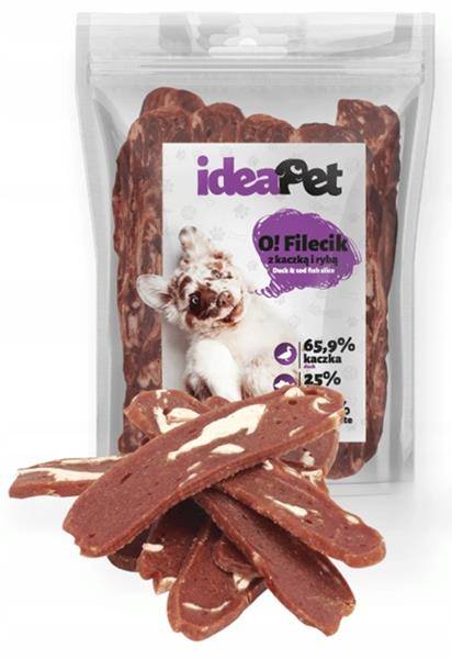 IDEAPET FILECIK Z KACZKĄ I RYBĄ 500G