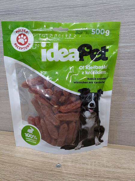 IDEAPET KIEŁBASKI Z KRÓLIKIEM 500G