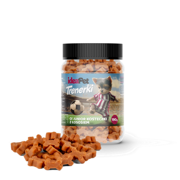 IDEAPET JUNIOR KOSTECZKI Z ŁOSOSIEM 190G