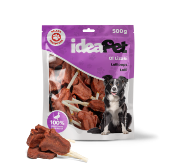 IDEAPET LIZAK ŚWINKA 500G KACZKA