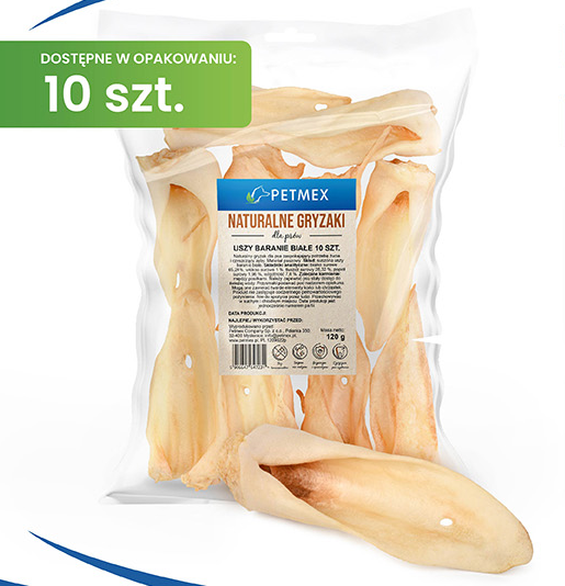 PETMEX UCHO BIAŁE BARANIE 10SZT