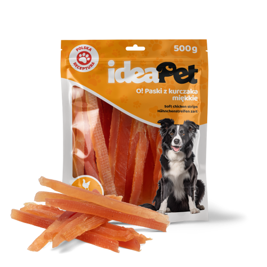 IDEAPET PASKI Z KURCZAKA MIĘKKIE 500G