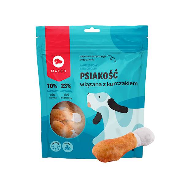 MACED KOŚĆ WIĄZANA BIAŁA  Z KURCZAKIEM UDKO 13CM