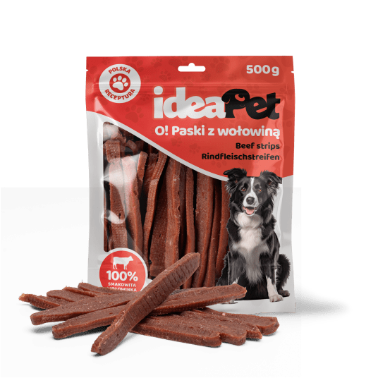 IDEAPET PASKI Z WOŁOWINĄ 500G