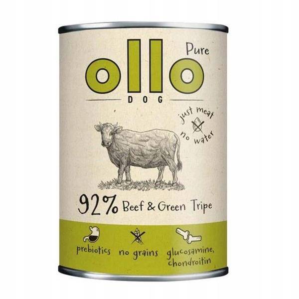 OLLO 400G PURE WOŁOWINA I ZIELONE ŻWACZE