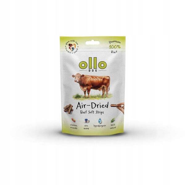 OLLO AIR DRIED 100% BEEF STRIPS 80G