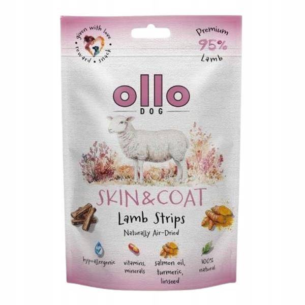 OLLO AIR DRIED SKIN&COAT LAMB  STRIPS 80G