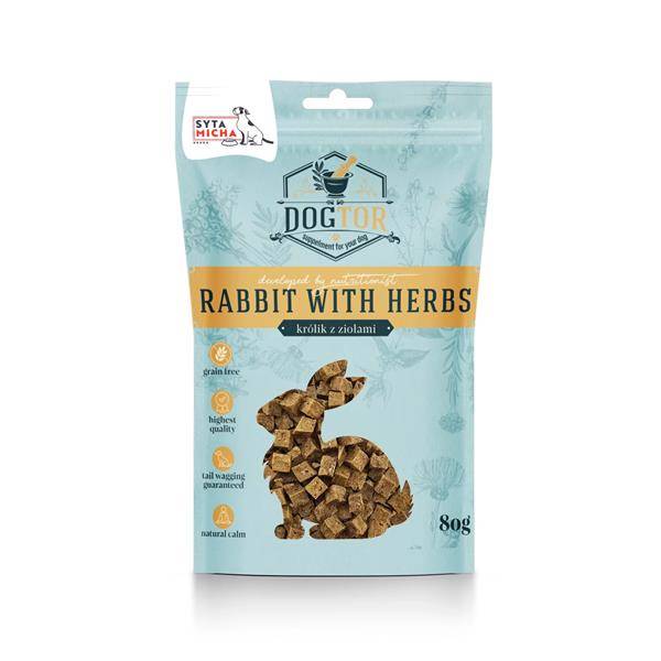 SYTA MICHA DOGTOR  PRZEKĄSKI Z KRÓLIKIEM 80G