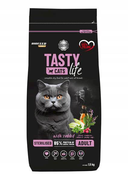 GW TASTY LIFE 1,5KG KOT STERILISED KRÓLIK