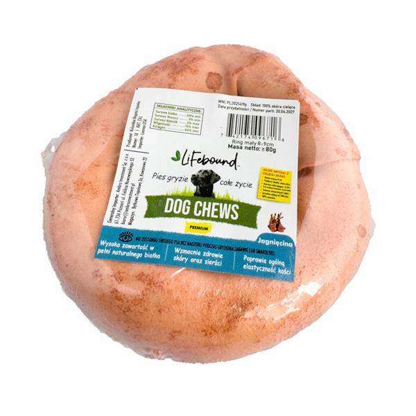 AMBRO RING SKÓRA CIELĘCA 100% 8-9CM - JAGNIĘCINA