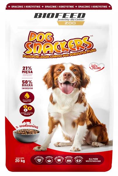 GW DOG SNACKERS ADULT WOŁOWINA 20KG