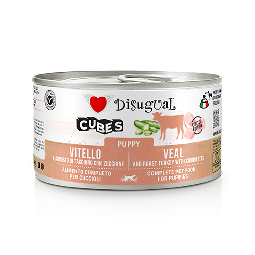 DISUGUAL 150G PIES CUBES CIĘLĘ, INDYK, CUKINIA SZC