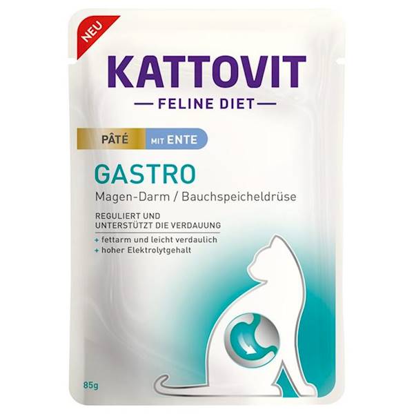 ZG KATTOVIT 85G PATE GASTRO KACZKA DIETA DLA KOTÓW
