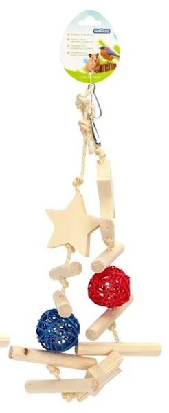 TAT ZABAWKI DLA PTAKÓW PIŁKA Z RATANU