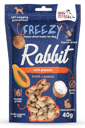 SYTA MICHA freezy królik,papaja,kokos 40g