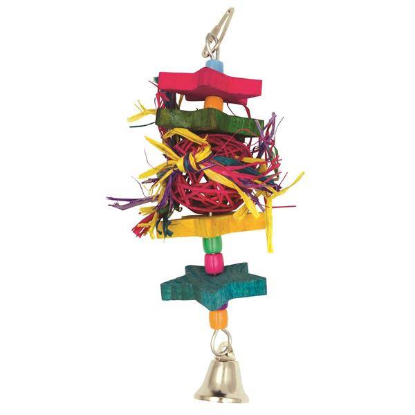 PP Wisząca zabawka z kulką wiklinową 22CM