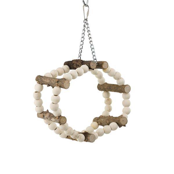 PP Zabawka, dla ptaków, koło wiszące, drewn. 32x20