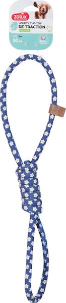 ZX Zabawka dla psa szarpak pętelki sznur BLUE F