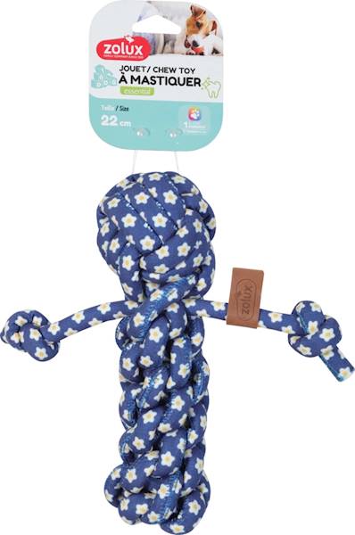 ZX Zabawka dla psa gryzak ludzik sznur BLUE FLO
