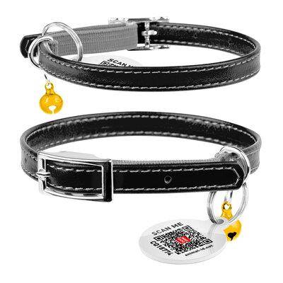 COLLAR OBROŻA KOT SK.Z QR PASZP.CZARNA 17-20CM