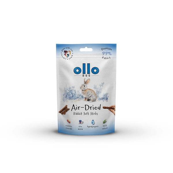 OLLO AIR DRIED 100% RABBIT SOFT STICKS 80G