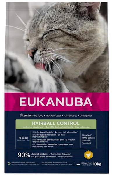 EUKANUBA CAT 10KG HAIRBAL