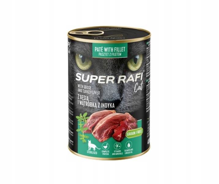 RAFI SUPER 400G Z GĘSIĄ I WĄTRÓBKĄ Z INDYKA