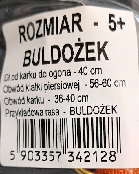 UBRANKO NR 5+ BULDOŻEK DŁ.40CM