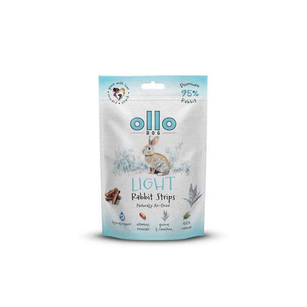 OLLO AIR DRIED LIGHT RABBIT STRIPS 80G