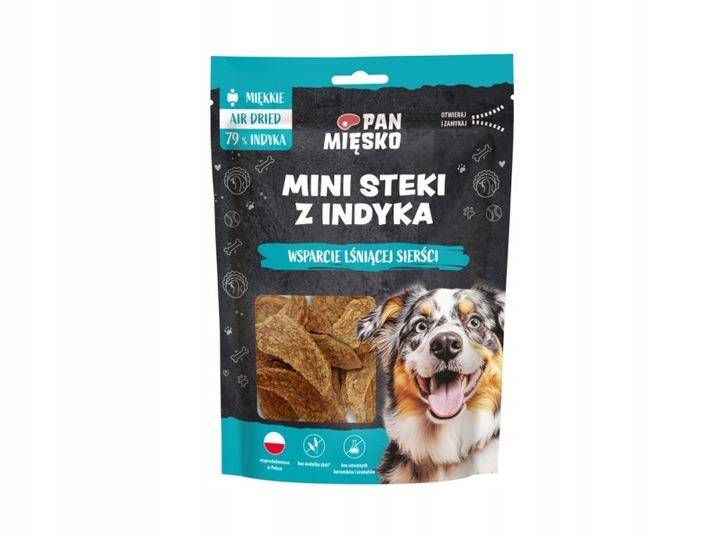 Pan Mięsko 80g Przysmak dla psa mini steki z indyk