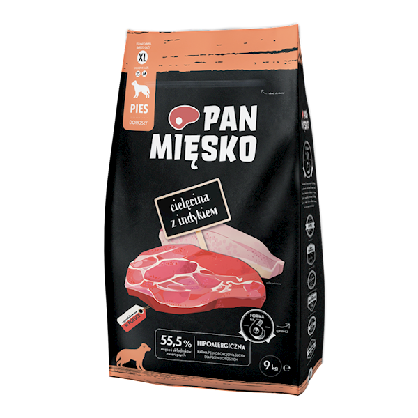 PAN MIĘSKO 9KG CIELĘCINA INDYK XL 