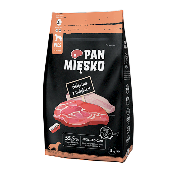 PAN MIĘSKO 3KG XL CIELĘCINA, INDYK