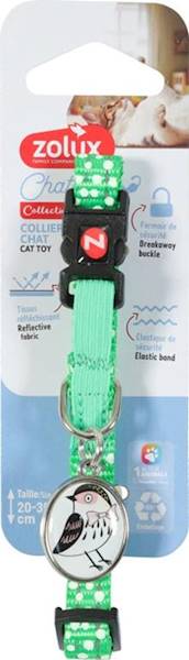 ZX OBROŻA DLA KOTA Z ZAWIESZKĄ W KSZTAŁCIE PTAKA