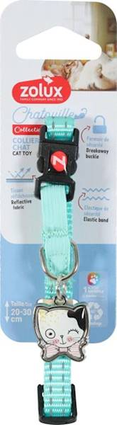 ZX OBROŻA DLA KOTA Z ZAWIESZKĄ W KSZTAŁCIE KOTA