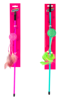 ZF HILTON WĘDKA Z PIŁKĄ I PIÓRKAMI 50 CM, MIX KOLO