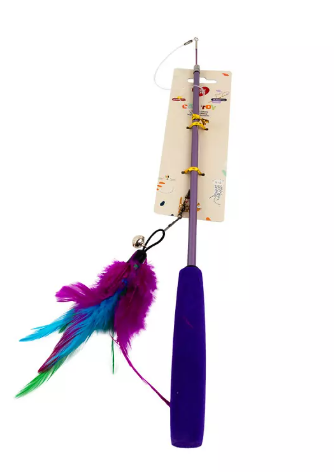 AQUAEL WĘDKA Z PIÓRKAMI FIOLETOWA 70CM