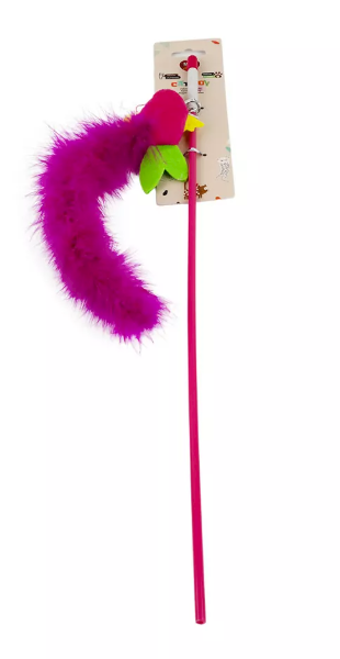 AQUAEL WĘDKA RYBA Z PIÓR RÓŻ 46CM