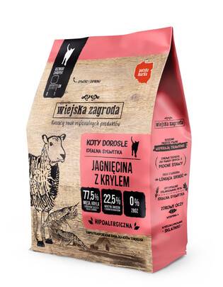 WIEJSKA ZAGRODA KOT 400G SUCHA JAGNIĘCINA Z KRYLEM