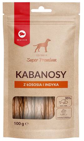 MACED KABANOSY Z ŁOSOSIA I INDYKA 100G
