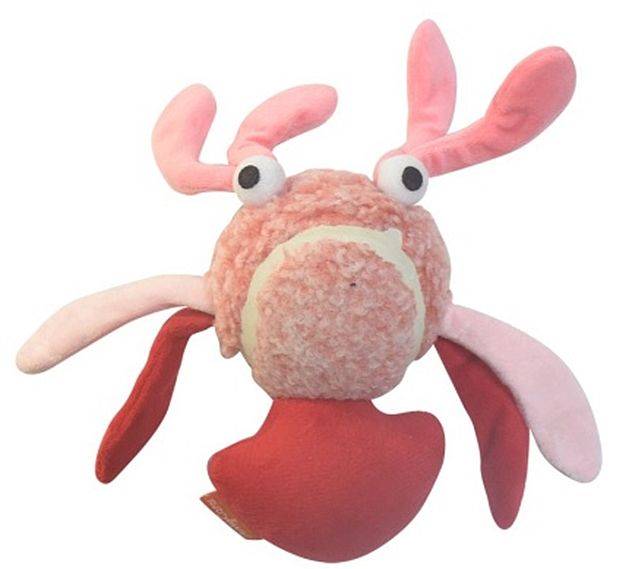 YARRO RÓŻOWY KRAB Z PIŁKĄ TENISOWAĄ 21CM