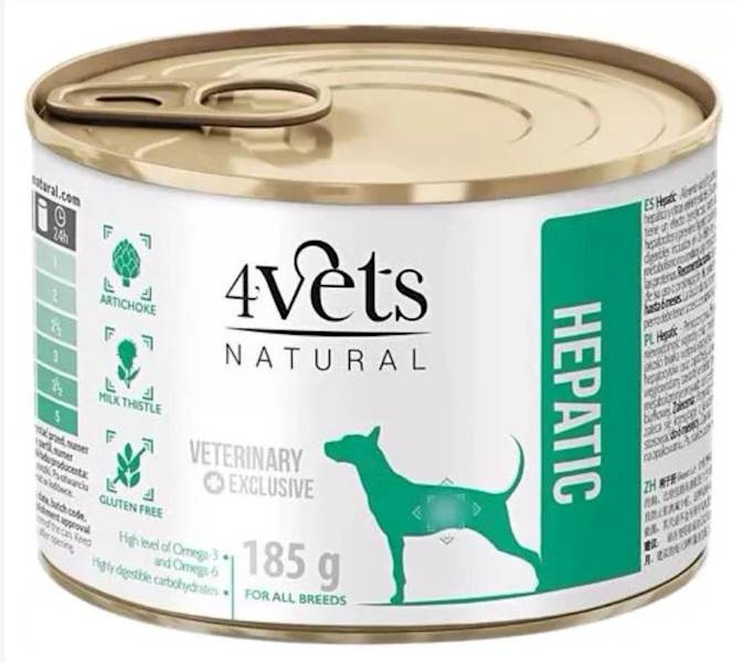 4VET'S Natural Hepatic Puszka dla Psa 185g