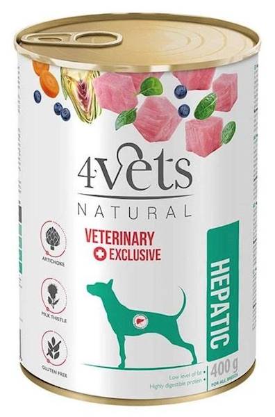 4VET'S Natural Hepatic Puszka dla Psa 400g