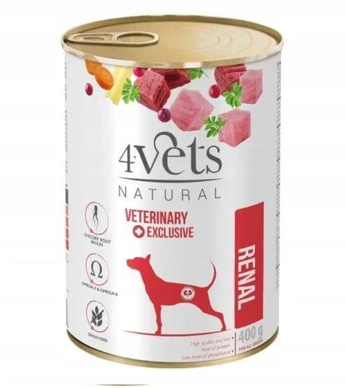 4VET'S Natural Renal Puszka dla Psa 400g