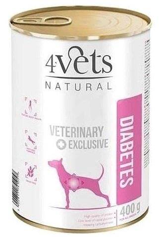 4VET'S Natural Diabetes Puszka dla Psa 400g