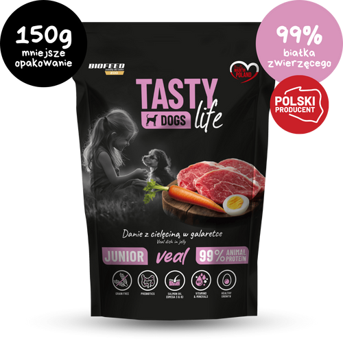 GW TASTY DOG LIFE MINI 150G JUNIOR CIELĘCINA