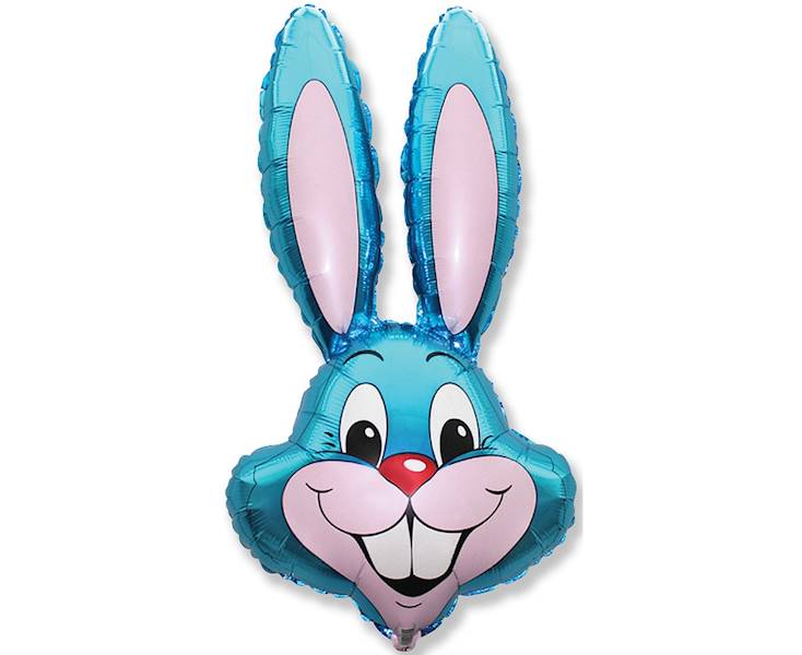 901589 BALON FOLIOWY 24" RABBIT NIEB/RÓŻ