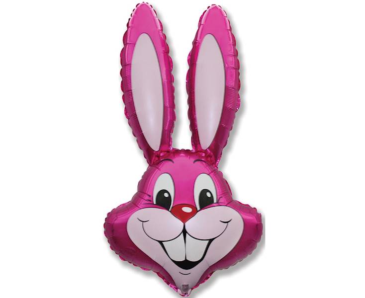 901589 BALON FOLIOWY 24" RABBIT NIEB/RÓŻ