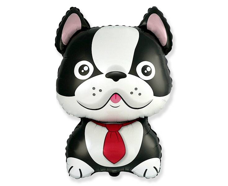 901783 BALON FOLIOWY 24"PIES BULLDOG BRĄZ CZARNY